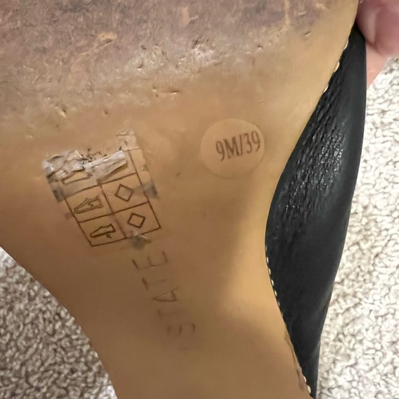 Black leather clog style shoes - Picture 2 of 4